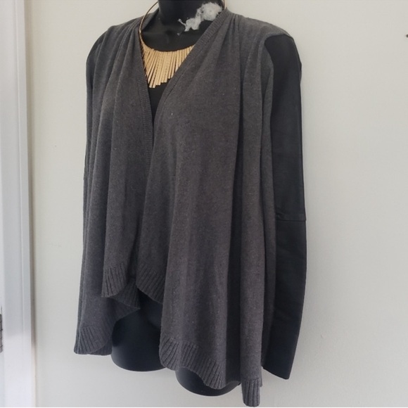 Firth cashmere silk waterfall sweater cardigan tunic top wrap blouse - Picture 5 of 11